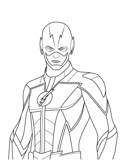 Flash Rostro Para Colorear Imprimir E Dibujar Coloringonly