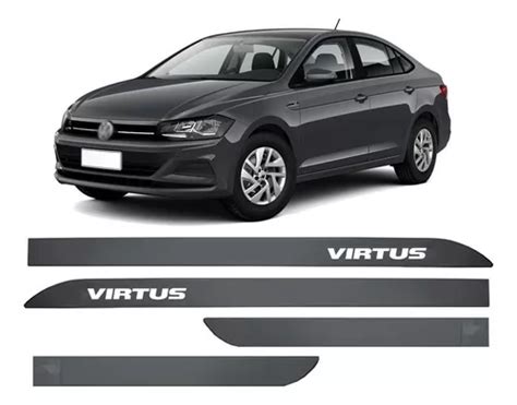 Friso Lateral Porta Vw Virtus 2019 2020 2021 Cinza Platinum