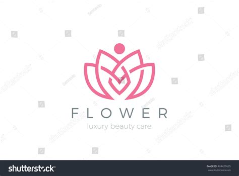 Lotus Flower Logo Abstract Beauty Spa Stock Vector Royalty Free