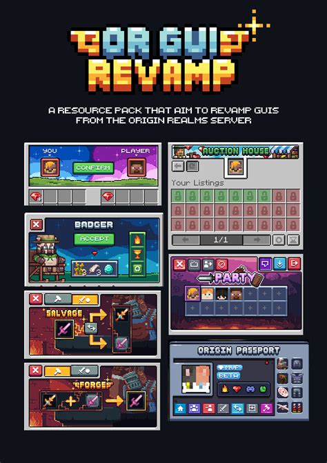 Origin Realms GUI Revamp - Minecraft Resource Pack