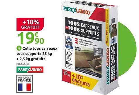 Promo Colle Tous Carreaux Tous Supports Kg Kg Gratuits