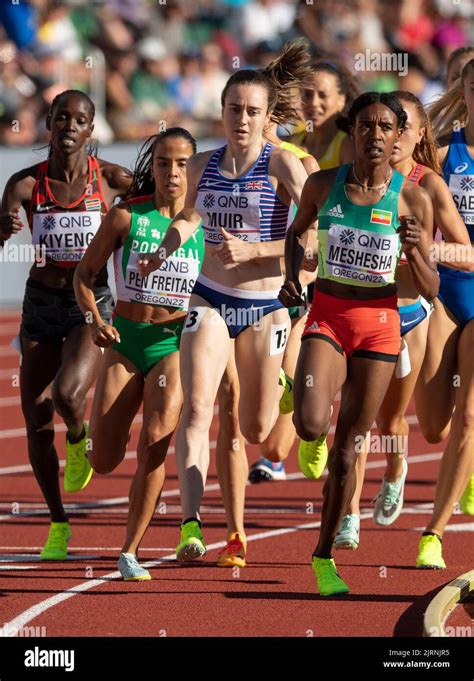 Laura Muir of GB&NI competing in the women’s 1500m heats at the World ...