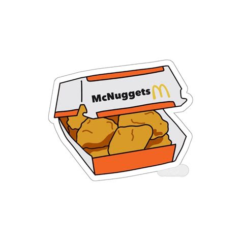 Chicken Nuggets Sticker Mcdonald S Gift Fast Food Etsy