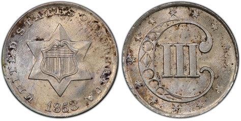 Images of Three Cent Silver 1853 3CS - PCGS CoinFacts