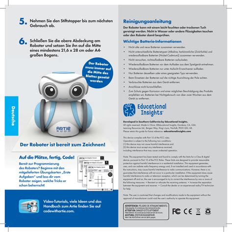 Educational Insights Ei Artie User Manual Artie