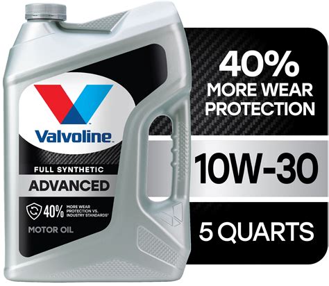 Valvoline Advanced Full Synthetic 10W 30 Motor Oil 5 QT Walmart