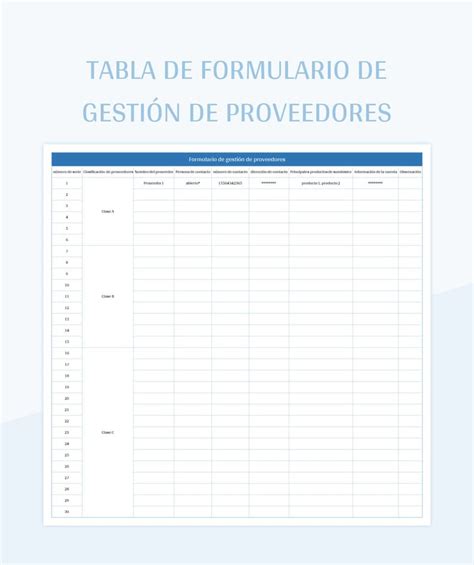 Plantilla De Formato Excel Tabla De Formulario De Gesti N De