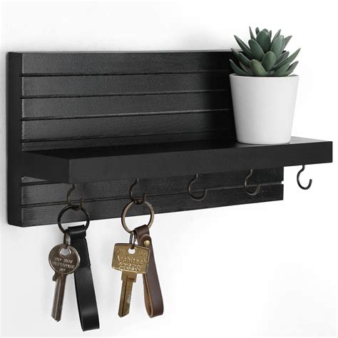 Lwenki Decorative Key Holder For Wall With Shelf Entryway Shelf With