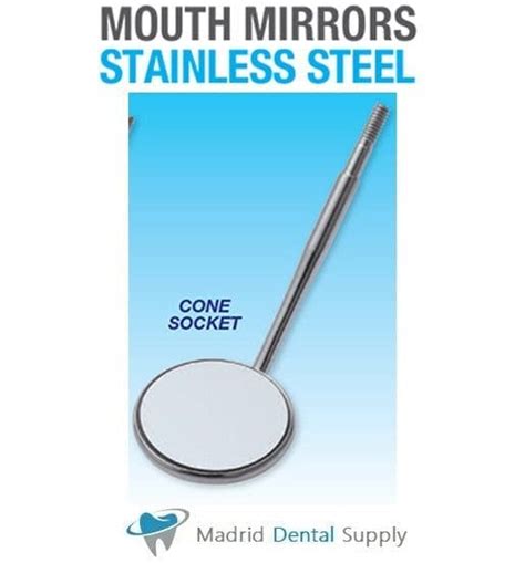 5 Dental Mouth Mirror Cone Socket Front Surface 12pk 707 220