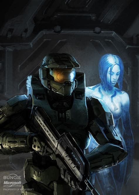 Isaac Hannaford's Master Chief and Cortanna Concept Art | Cortana halo ...