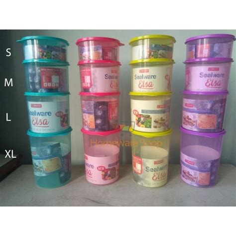 Toples Bulat Tempat Makanan Toples Kedap Udara Gbu Plast Sealware Elsa