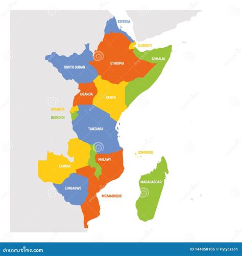 East Africa Countries Map - United States Map