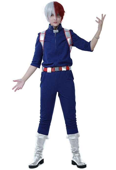 Shoto Cosplay My Hero Academia Shoto Todoroki Hero Costume Battle Suit Cosplay Halloween Costume