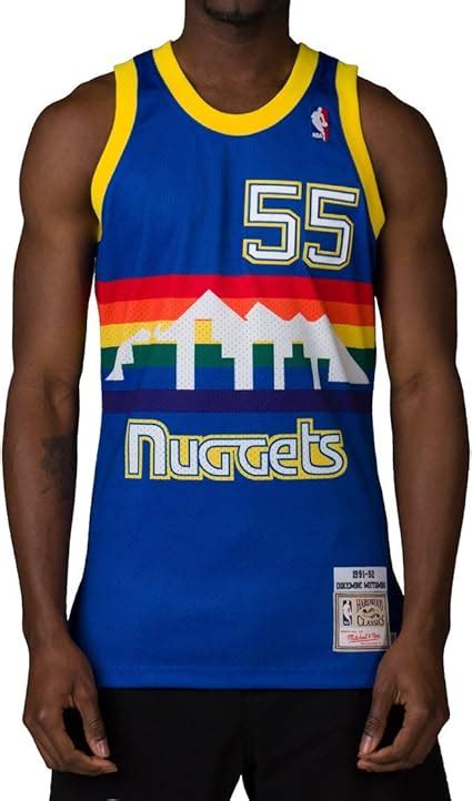 DIKEMBE MUTOMBO Denver Nuggets BLACK Mitchell & Ness CHRISTMAS Swingman ...