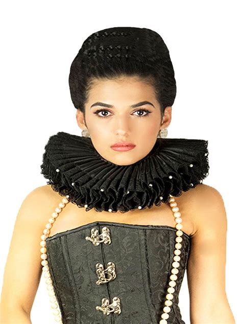 Victorian Ruffled Neck Ruff Elizabethan Neck Ruff Medieval Tudor Costume Renaissance Cosplay