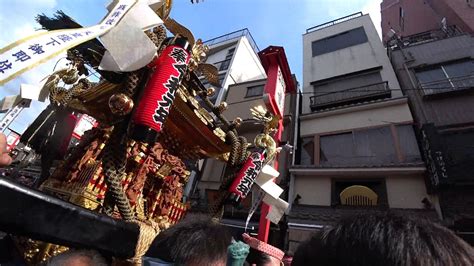 令和元年 浅草神社例大祭 三社祭 芝崎中町会 神輿渡御【宮入り後・伝法院通り】 Youtube