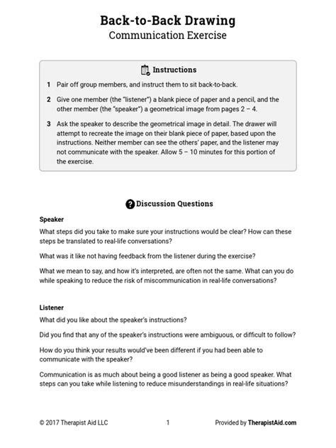 Drawing Communication Exercise Pdf