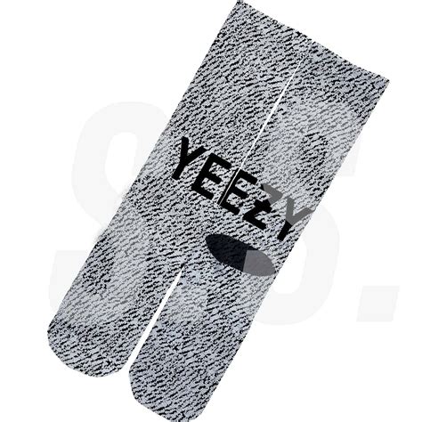 Custom Socks Yeezy Print Kanye West Font Elites Elite Sock