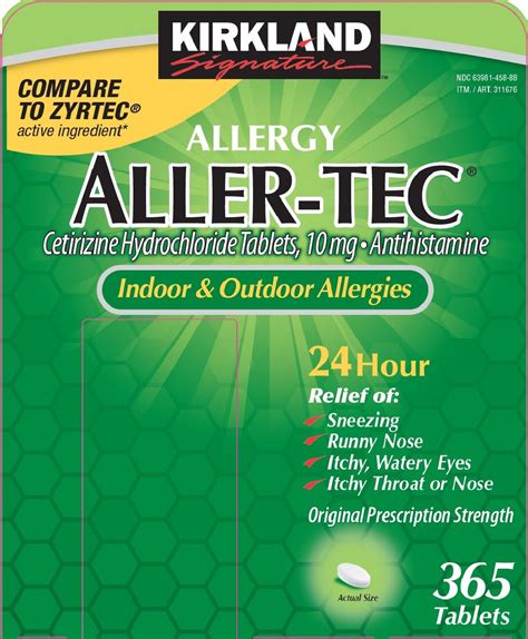 Kirkland Signature Aller Tec Allergy Tablet Costco Wholesale Company