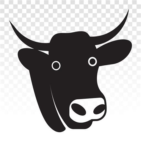 cow head with horns flat vector icon for apps or website 26759135 ...