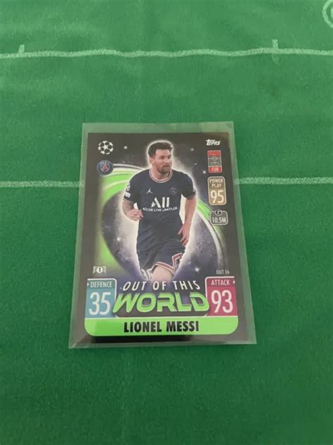 Match Attax Lionel Messi Psg Out Of This World Mint