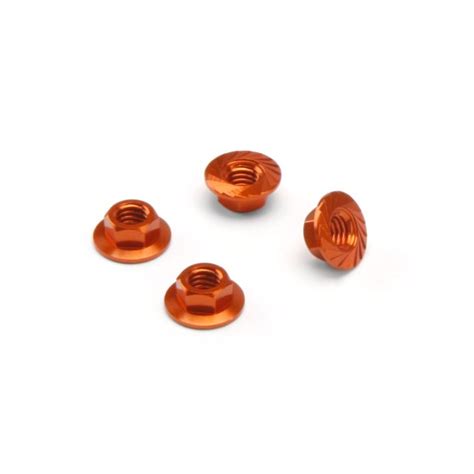 Serrated Flange Nut M Orange Pcs Flanged Nut For Use Wit Hpi