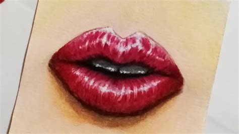 Simple Lip Watercolor Painting Youtube