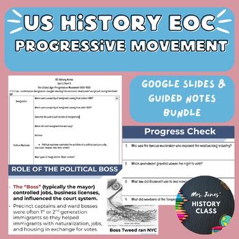 Us History Gilded Age Progressive Movement Guided Notes Google Slides