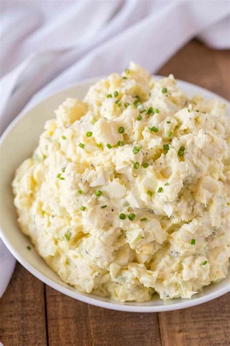 Classic Potato Salad With A Creamy Mayonnaise Dressing With Relish Mustard And Celery Salt