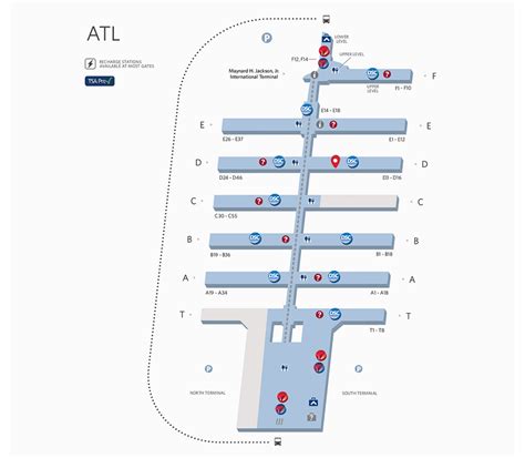 Atlanta Georgia Airport Terminal Map