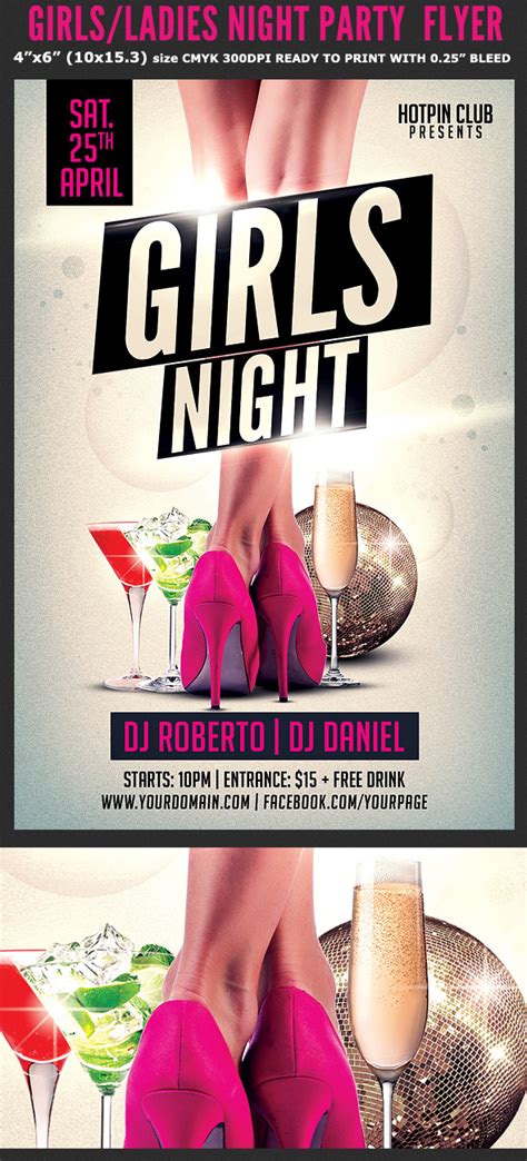 Girls Ladies Night Party Flyer Template On Behance