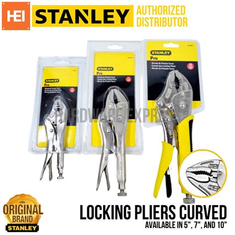 Stanley Vise Grip Locking Pliers Straight Curved Jaw 7 Or 10 84 370