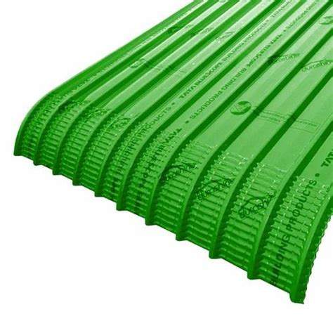 Green Tata Durashine Longline Crimp Curved Roofing Sheet Thickness