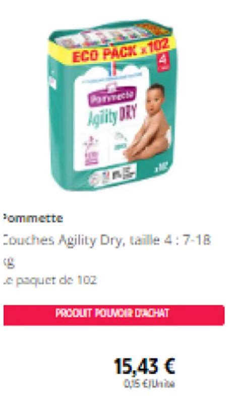 Promo Pommette Couches Premium New Born Laille Couches Premium New