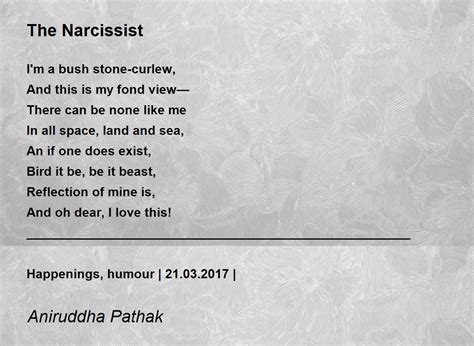 The Narcissist The Narcissist Poem By Aniruddha Pathak