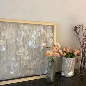 Natural Capiz Shell Framed Wall Decor Etsy