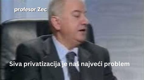 Siva privatizacija je naš najveći problem profesor Zec YouTube