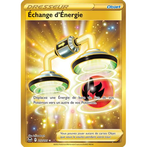 Échange d Énergie 212 195 Dresseur Secrète Gold Carte Pokémon