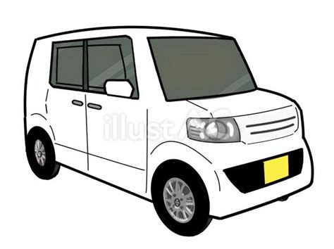 軽自動車 白 斜めから見たところイラスト No 23436242｜無料イラスト・フリー素材なら「イラストac」