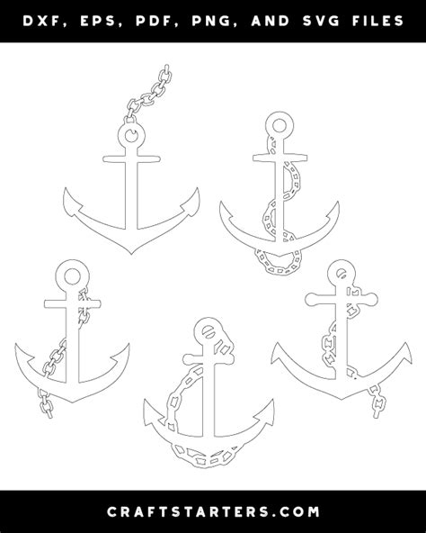 Outline Drawing Of Anchor