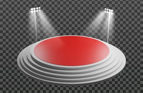 Premium PSD | 3d circle stage from front view