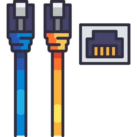 Ethernet Generic Outline Color icon