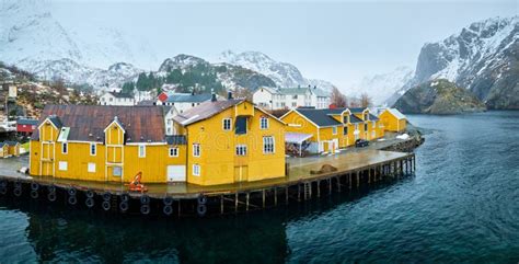 Nusfjord Fishing Village In Norway Stock Photo Image Of Scandinavian