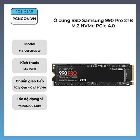 Ổ Cứng Ssd Samsung 990 Pro 2tb M 2 Nvme Pcie 4 0 Pcngon