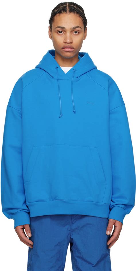Blue Graphic Hoodie By Juunj On Sale