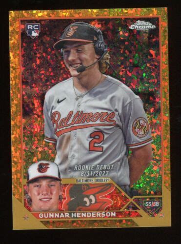 Topps Chrome Update Gunnar Henderson Rc Debut Usc Gold Mini