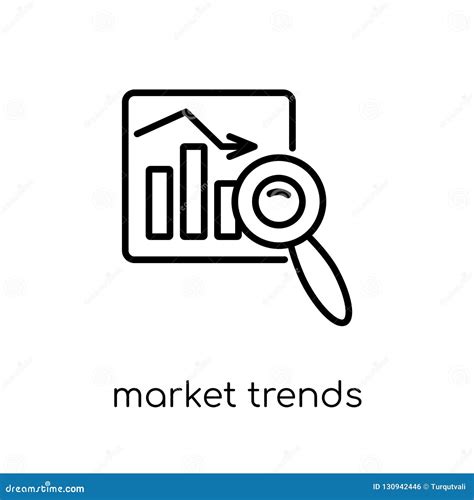 Market Trends Icon Trendy Modern Flat Linear Vector Market Trends Icon