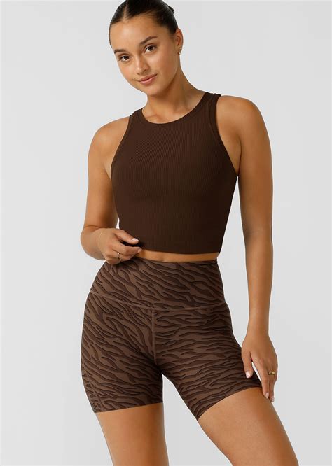 Dynamic Active Rib Tank Brown Lorna Jane Sg