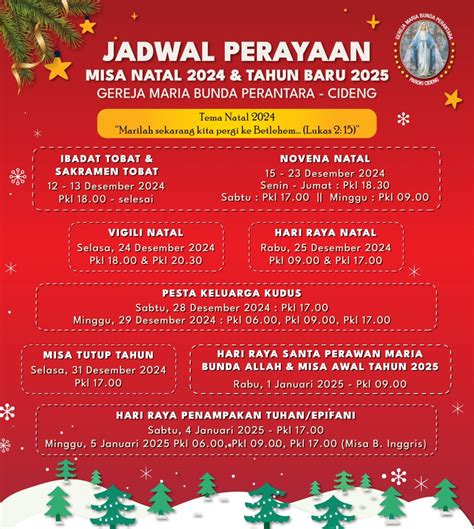 Jadwal Misa Natal Dan Misa Tahun Baru Di Semua Paroki Kaj