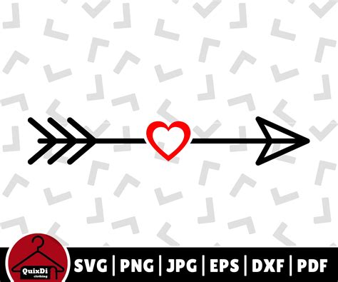 Cute Arrow With Heart Svg Arrow Cut File Heart And Arrow Etsy